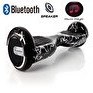 Resim Citymate CS-600 Kasa Siyah Dalga Grafity 6.5" Bluetooth Hoparlörlü Elektrikli Kaykay Hoverboard 