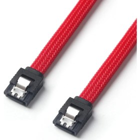 Resim Alfais 4738 Naylon Örgü Hasır Kaplama Sata3 7 Pin 6gbs SSD HDD Data Veri Kablosu 