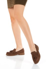 Resim La Vivien Kadın Kahverengi Püsküllü Makosen Laofer 