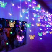Resim Bir 400Cm Kelebek LED Perde Işık Zinciri, 8 Yanıp Sönen Modlu USB ile Güçlendirilmiş, Gradyan Kelebek Şekilleriyle İskandinav Stiliyle Renkli Yanıp Sönen Işıklara Sahip, Düğün Partileri, Tatil Toplantıları ve Sevgililer Günü Dekorasyonları İçin Mükemmel, Sıcak Şenlik Gecelerini Aydınlatıyor, Bahar Şenliği, Cadılar Bayramı ve Doğum Günü Partileri İçin Önerilir. 