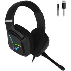 Resim Lenovo Lecoo HT406 RGB 3.5mm/USB Kablolu Kulak Üstü Oyuncu Kulaklığı 