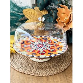 Resim Rossev Elegance Emaye Kek Fanusu 