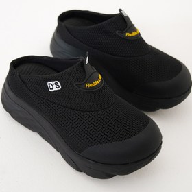 Resim Solo Bag Kadın Dolgu Taban Kaydırmaz Ortopedik File Sabo Siyah Doktor Hemşire Estetisyen Hastane Aşçı Terliği 