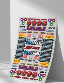 Resim Sticker Market Sosyal Medya Sticker Seti, Düz Yüzeyler Için A4 Boyutu Çıkartma Etiket Seti 