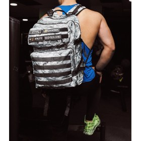 Resim Quickprep Taktik Sırt Çantası 45L - Outdoor, Kamp, Spor ve Günlük Kullanım Için Askeri Tarz Su Geçirmez Çanta (Gri) 