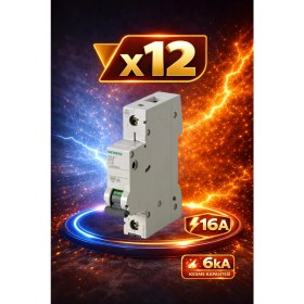 Resim Kondel Aydınlatma Siemens 12 Adet 16A 1p B16 Otomatik Sigorta 6ka 