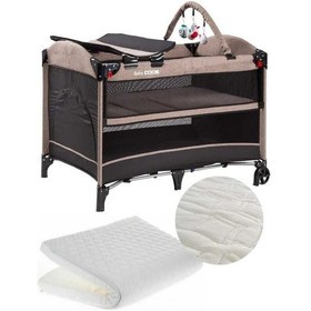 Resim Babydoor 2051 Place Oyun Parkı 70x110 Cm Bebek Beşik+yatak Hediyeli Kahverengi 