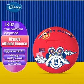 Resim Vkemall Disney Lk02 Bluetooth 5.1 Spor Kulaklıkları, Hıfı Ses Kalitesi, Type-c Şarj Kutusu Ve Mikrofonlu, Mickey Tasarım, Kırmızı 