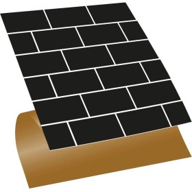 Resim Tink Kendinden Yapışkanlı Siyah Metro Desenli Pvc Karo 30X30 cm (33 Adet) 3 M2 