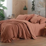 Resim Sarev Mood Comfort Toledo Tek Kişilik Taba Nevresim Takımı 160x220 cm 