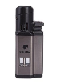 Resim Cohiba Ccm0436g 3 Jet Torch Puro Çakmağı Gri 
