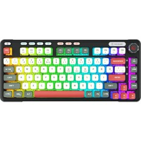 Resim Rampage Eira Transparan Hot Swap 2.4g + Bt Wireless Rgb Gasket Oil Switch Türkçe Q Mekanik Klavye 