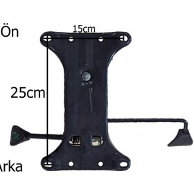 Resim ERDEMER Krom Yıldız Ayak, 120'lik Amortisör,Çift Kollu Mekanizma Ve 5 Adet Tekerlek 