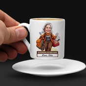 Resim Herşeye Yetişen Anne Karikatürlü Kahve Fincanı 