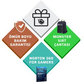 Resim MONSTER Abra A7 V16.2.2 Intel Core i7 13700HX 32GB RAM 1TB SSD RTX 5050 Freedos 17,3" FHD 144 Hz 