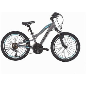 Resim Bisan Buffalo Çocuk Bisikleti 30 cm V 24 Jant 18 Vites Füme Siyah Mavi 