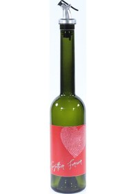 Resim Sevgililer Günü Konseptli Sosluk Siyah 500 Ml Akıtıcılı Together Forever Koyu Yeşil 