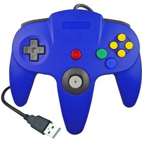 Resim Blue-n64 Usb Kablolu Gamepad N64 Denetleyici Gamepad Joystick Klasik 64 Konsol Retro Oyunları Windows Pc/mac Dizüstü Bilgisayar İçin 