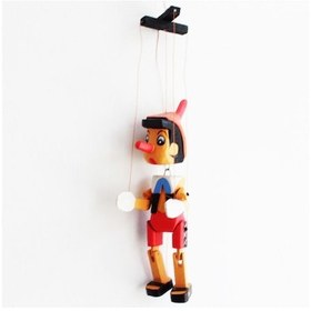 Resim Oyuncak Kukla Pinokyo Ahşap Doğal Ürün İpli Oyuncak Kukla 