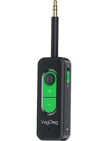 Resim Veggieg Aux Bluetooth 5.4 Transmitter & Receiver Kablosuz Ses Adaptörü 