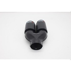 Resim Akrapoviç Çiftli Karbon Egzoz Ucu 2x76 Siyah Sağ 