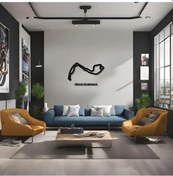 Resim Lazer Kesim Metal Duvar Dekoru Monako Grand Prix Metal Duvar Tablosu Formula 1 