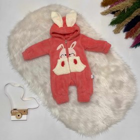 Resim Kız Kanguru Cepli Tavşan Desenli Welsoft - 3 Aylık 