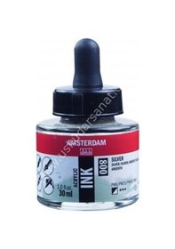 Resim Amsterdam Sıvı Akrilik Mürekkep 30ml 800 Silver 