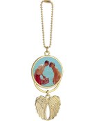 Resim Ranyeek Altın Metal Melek Kanatlı Otomobil Aksesuarı - Isı Transferi Boş Yuvarlak Ası - 1 Adet 