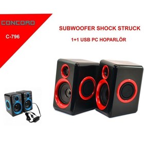 Resim Concord C-796 Usb Pc Hoparlör Subwoofer Ses Sistemi Concord