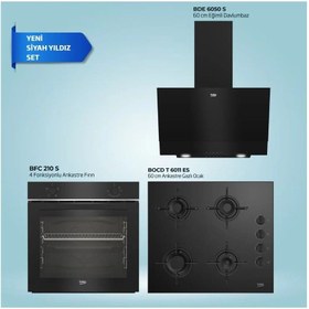 Resim Beko Black Star 3'lü Ankastre Set 5 ( Bfc 210 S - Bocd T 6011 Es - Bde 6050 S ) 