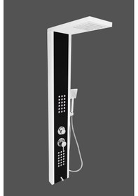 Resim Çift Renk Beyaz-siyah Masajlı Duş Seti Çok Renkli 