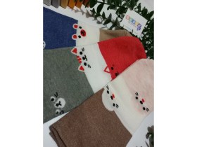 Resim Bebek Meselesi 3 Çift Sevimli Renkli Desenli Kadın Patik Çorap 