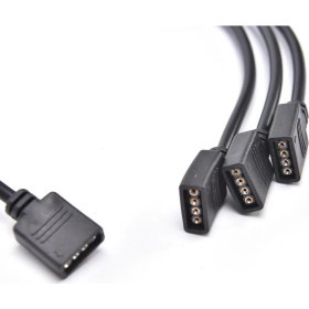 Resim Alfais 4375 Rgb Şerit 4 Pin LED Çoklayıcı Splitter Tek Kumanda 3 Çıkış 