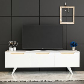 Resim BMdekor TV Sehpası Parka Beyaz Meşe 150 cm 