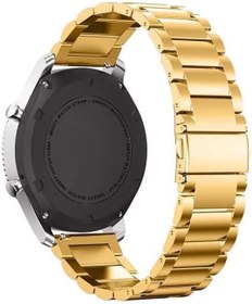 Resim Sneezy Huawei Watch Gt4 46mm İle Uyumlu 22mm Ironweft Döküm Çelik Metal Kordon Gold 
