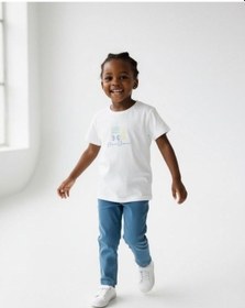 Resim Zekids Kız Çocuk Tasarım T-shirt-17202 Ekru 