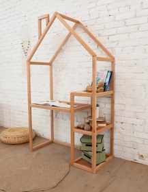 Resim Montessori Raflı Çalışma Masası 