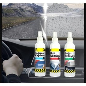 Resim Araç Oto Buğu Önleyici. Yağmur Kaydırıcı. Buz Çözücü Bakım Seti 