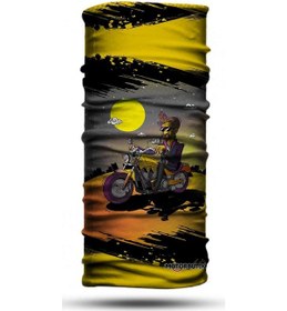 Resim Motosıklet Bandana-boyunluk Crt-117 Siyah - Sarı 