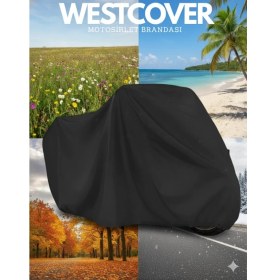 Resim WestCover Bmw C 600 Branda Motosiket Brandası (Siyah Renk) 4 Mevsim Motor Koruma Örtüsü 