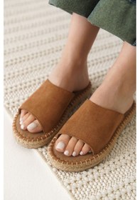 Resim Grey Süet Taba Kadın Terlik Çok Renkli 