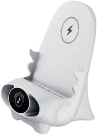 Resim Coverzone 3 In 1 Kablosuz Şarj Istasyonu /telefon Tutucu Masaüstü 15w Qi Iphone Stand Dock Şarj 