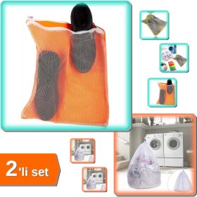Resim Hereveoyuncak Fermuarlı Ayakkabı Yıkama Dev Boy File 36X36 cm + Çamaşır Yıkama Filesi 40X60 cm - 2li Set C7B7F4 