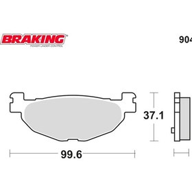 Resim YAMAHA MAJESTY 400 2010 BRAKING YARI METALİK ARKA FREN BALATASI 904SM1 