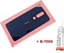 Resim Nokia 5.1 PLUS Arka Pil Batarya Kapağı (CAM Lacivert + B-7000) Tkgz