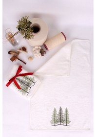 Resim %100 Pamuk 50X70 2'Li El Havlusu (476576938)-Krem-50 X 70 Krem 