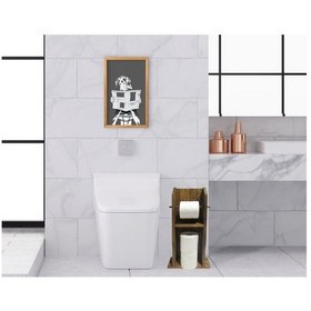 Resim Bk Home Doğal Masif Ahşap Tuvalet Kağıtlığı Ve Dekoratif Retro Ah (551052044) 