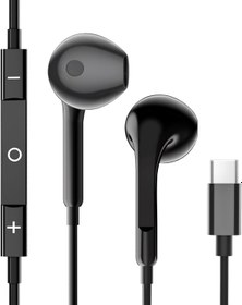 Resim USB C kulaklık, iPhone 15 kablolu HiFi stereo kulaklık, mikrofonlu ve ses ayarlı, kulak içi kulaklık, kablolu kulaklık, USB C, iPhone 16 15 Pad Pro Google Pixel Samsung Galaxy için 