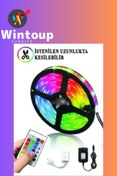 Resim Wintoup RGB Şerit Led İç Dış Mekan 5 Metre Yapışkanlı Kir Tutmaz 